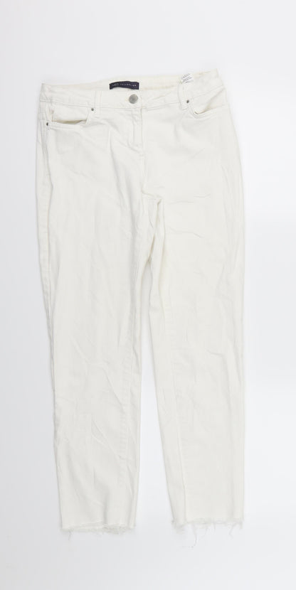 Marks and Spencer Womens White  Denim Skinny Jeans Size 10 L26 in
