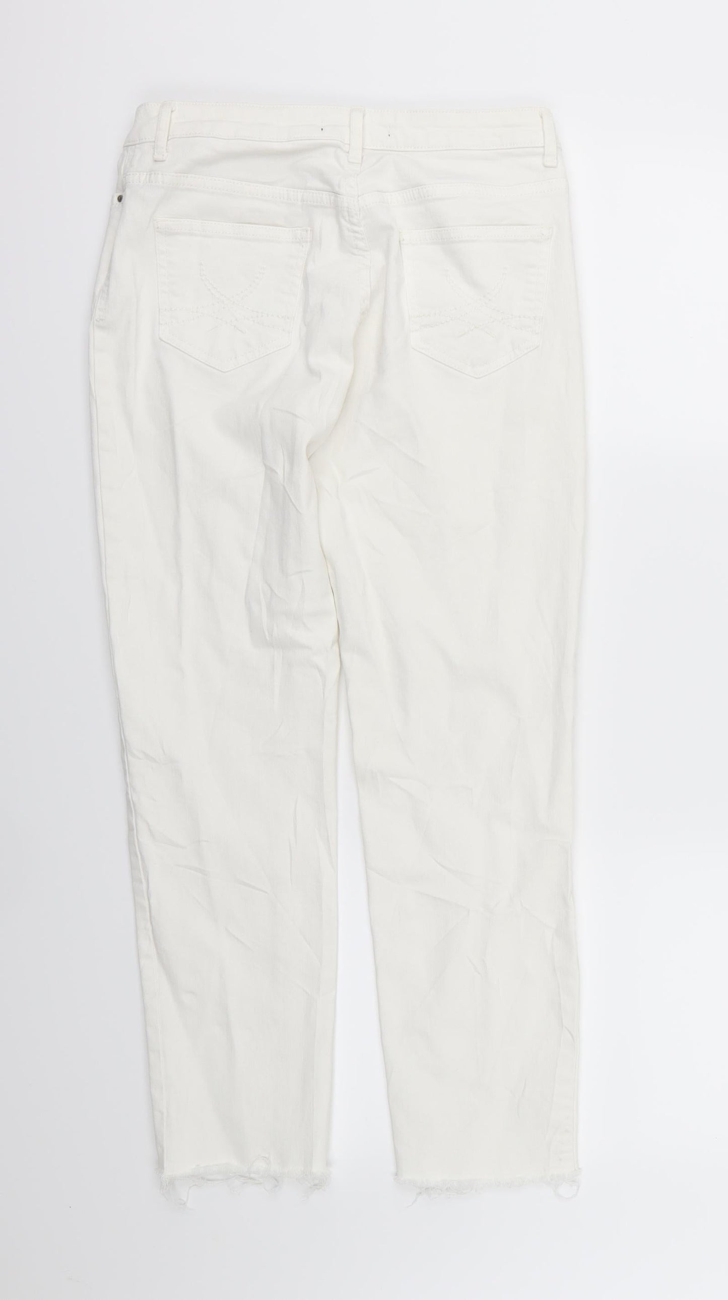 Marks and Spencer Womens White  Denim Skinny Jeans Size 10 L26 in
