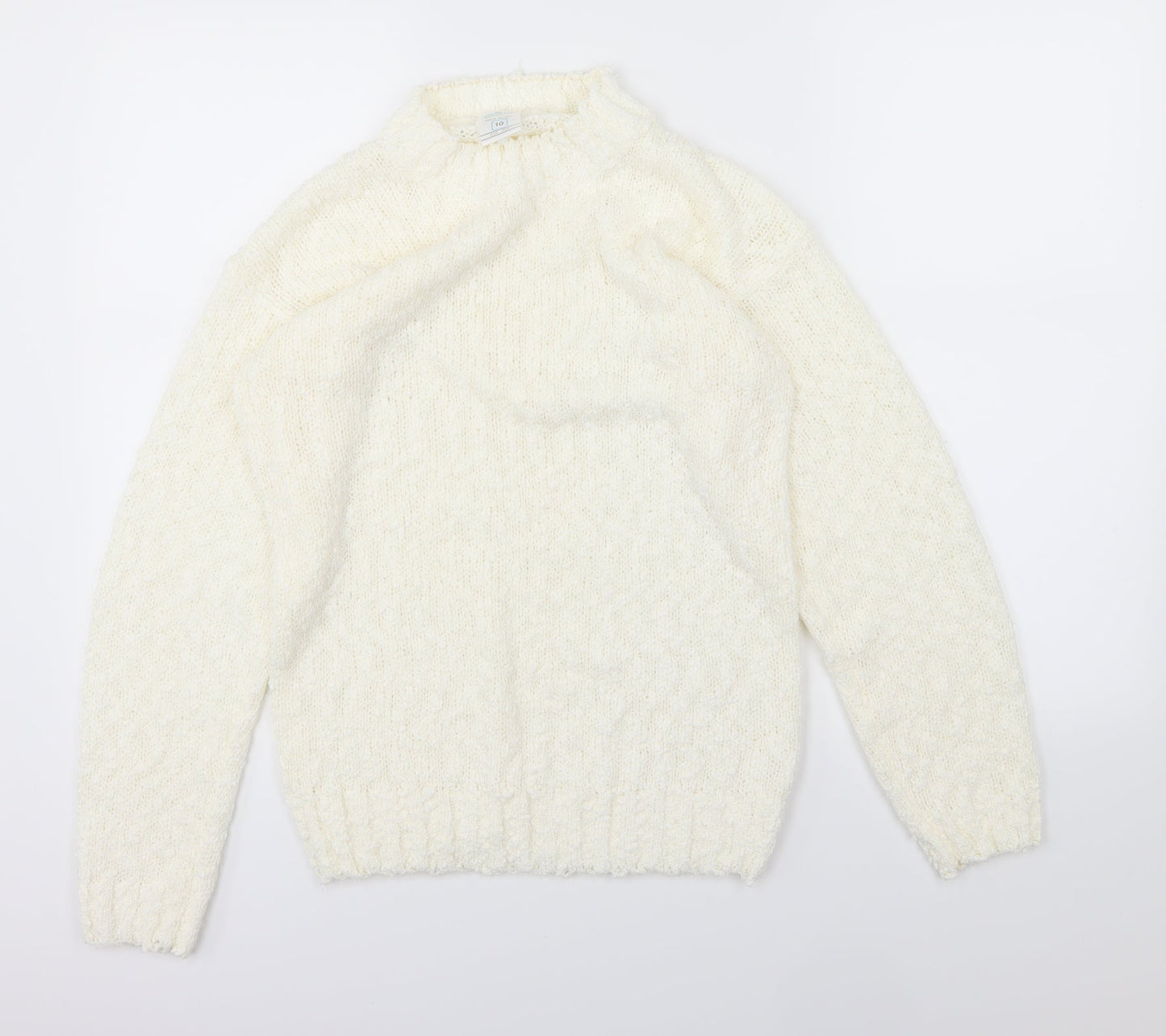 Littlewoods Womens Ivory  Knit Pullover Jumper Size 10