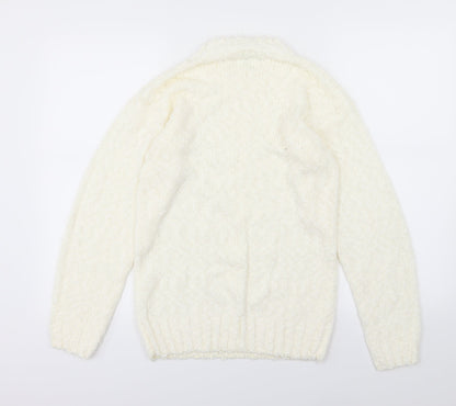 Littlewoods Womens Ivory  Knit Pullover Jumper Size 10