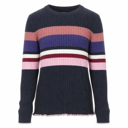 Marks & Spencer Girls Multicoloured Striped Knit Pullover Jumper Size 8-9 Years