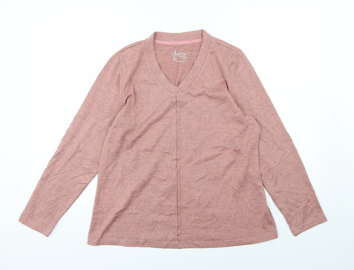 D&Co. Womens Pink  Knit Pullover Jumper Size L