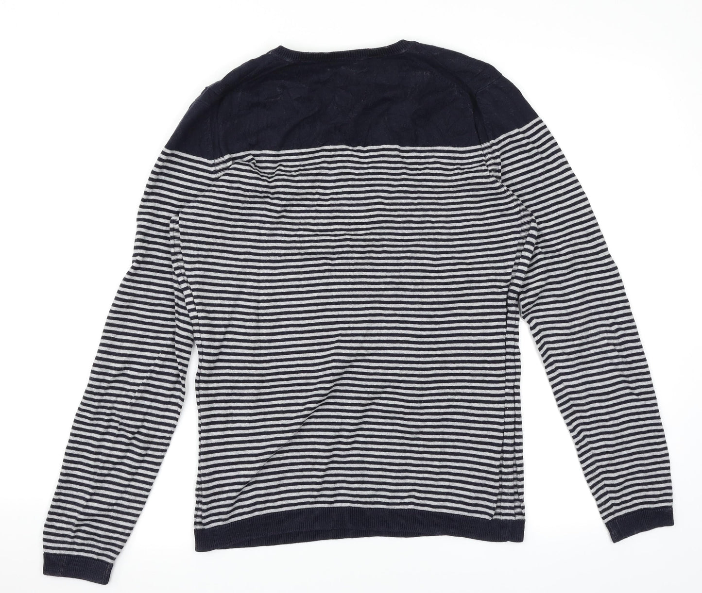 Gap Mens Black Striped  Pullover Jumper Size XS