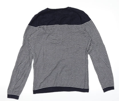 Gap Mens Black Striped  Pullover Jumper Size XS