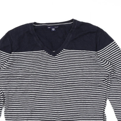Gap Mens Black Striped  Pullover Jumper Size XS