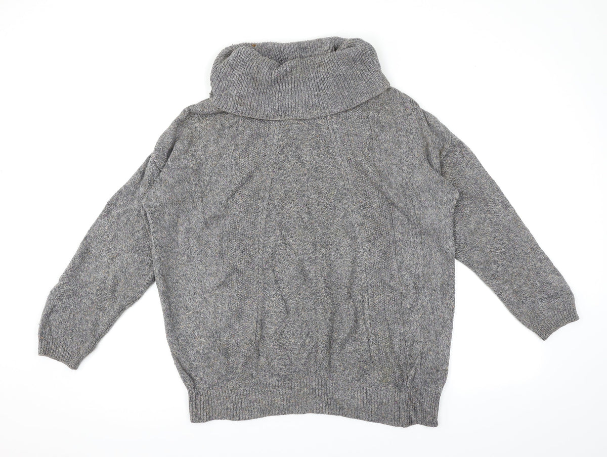 Soon Womens Grey Herringbone  Pullover Jumper Size 14