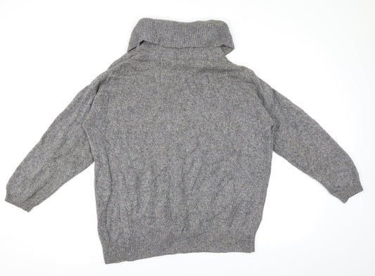 Soon Womens Grey Herringbone  Pullover Jumper Size 14