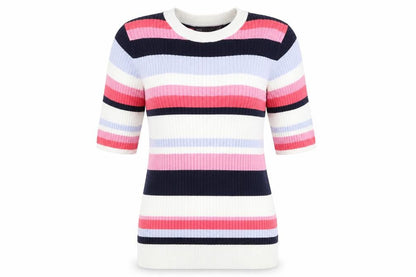 Marks & Spencer Womens Multicoloured Striped  Pullover Jumper Size 10