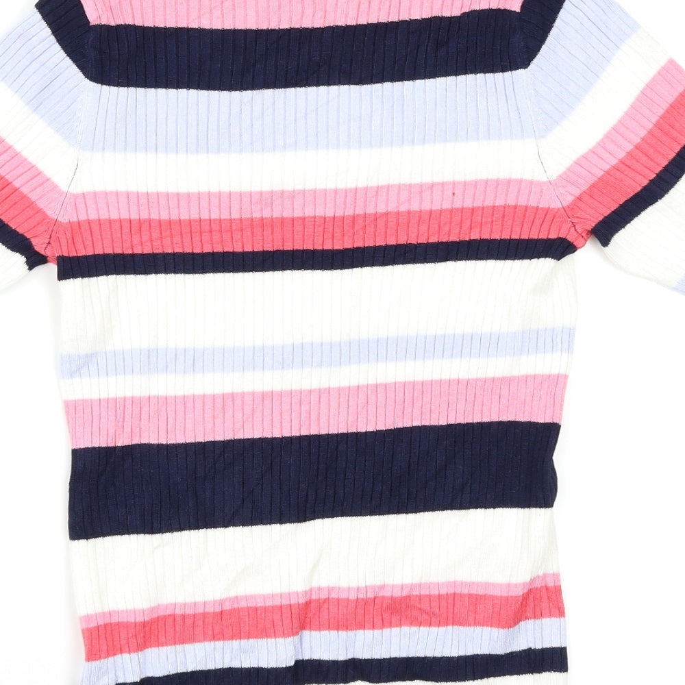 M&S Womens Multicoloured Striped  Pullover Jumper Size 10