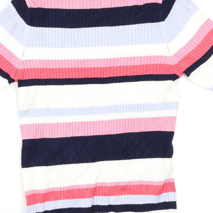 M&S Womens Multicoloured Striped  Pullover Jumper Size 10