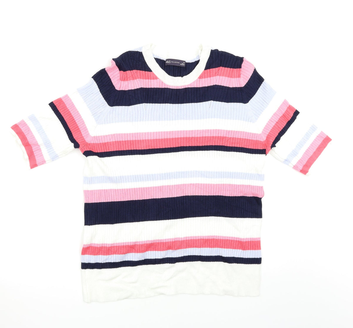 Marks & Spencer Womens Multicoloured Striped  Pullover Jumper Size 20