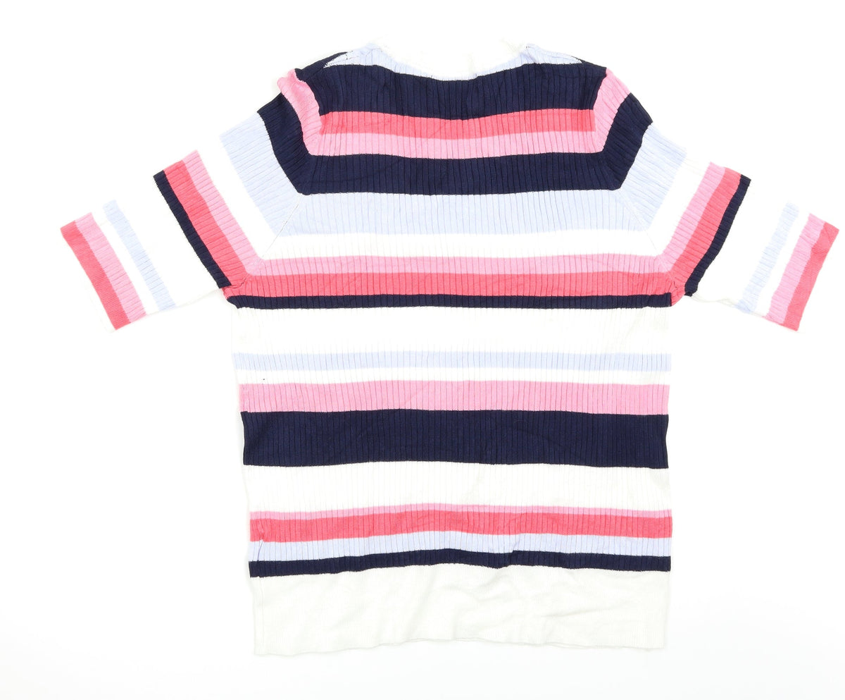 Marks & Spencer Womens Multicoloured Striped  Pullover Jumper Size 20