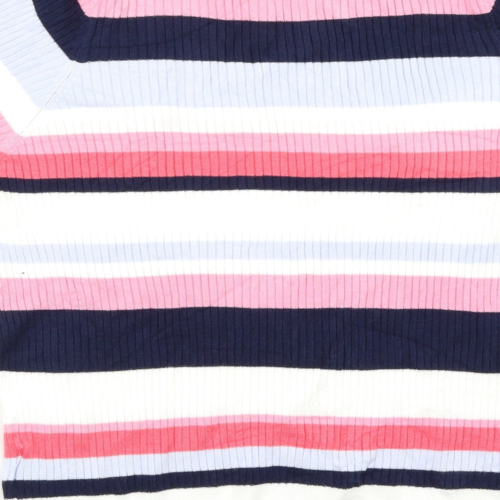 Marks & Spencer Womens Multicoloured Striped  Pullover Jumper Size 20