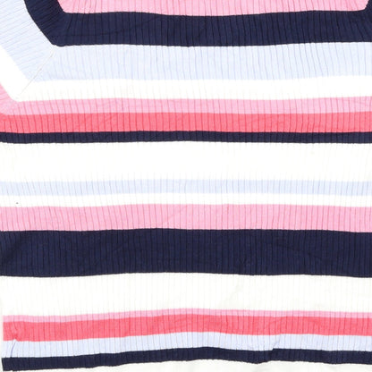 Marks & Spencer Womens Multicoloured Striped  Pullover Jumper Size 20