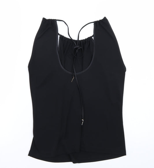 Womens UK Size 14 Marks and Spencer Black Basic T-Shirt