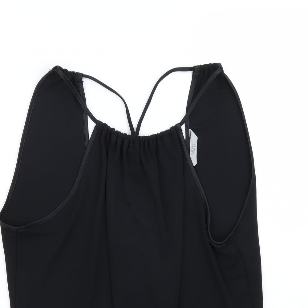 Womens UK Size 14 Marks and Spencer Black Basic T-Shirt