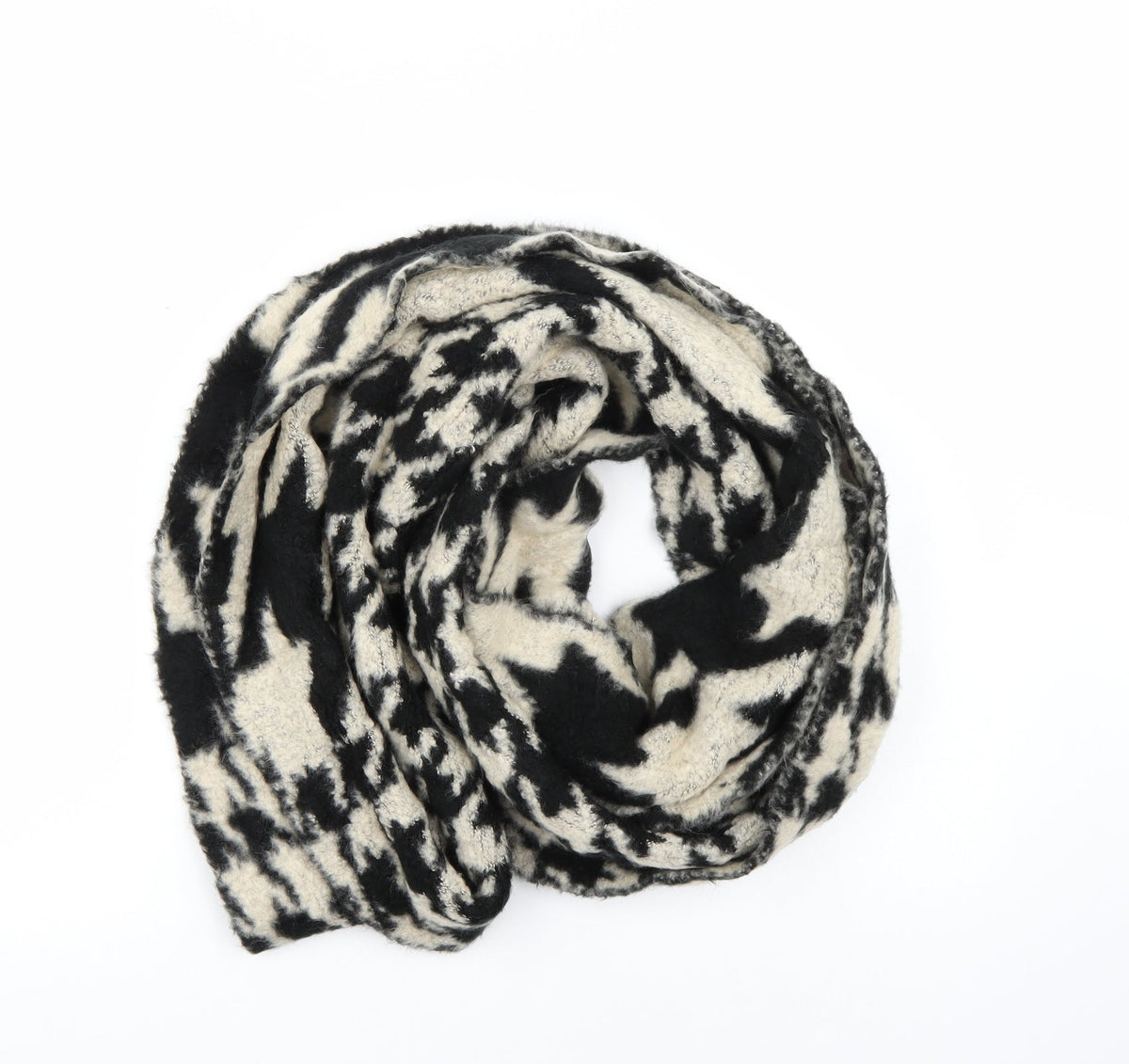 Front view of ASOS unisex white scarf
