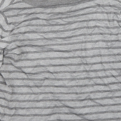 Alexandra Womens Grey Striped  Pullover Jumper Size M