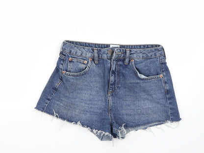 BDG Womens Blue  Canvas Mom Shorts Size 29 in