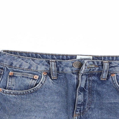 BDG Womens Blue  Canvas Mom Shorts Size 29 in