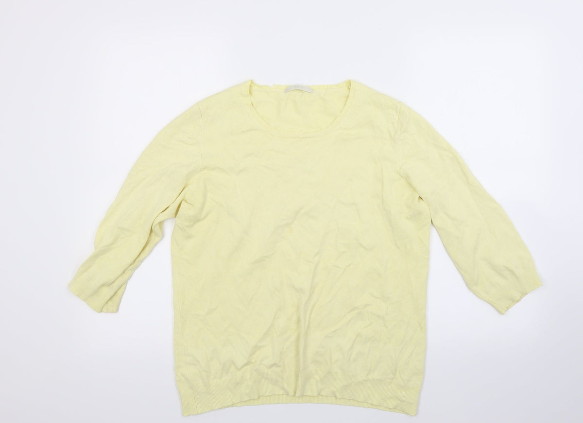 Marks & Spencer Womens Yellow   Pullover Jumper Size 16