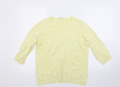 Marks & Spencer Womens Yellow   Pullover Jumper Size 16
