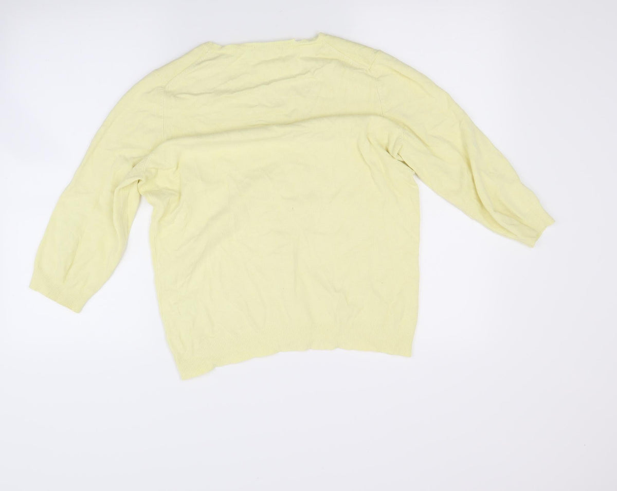 Marks & Spencer Womens Yellow   Pullover Jumper Size 16