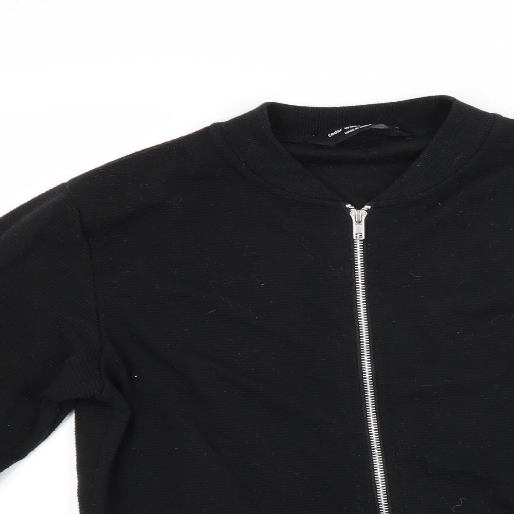 Ceader wood state Mens Black   Full Zip Sweatshirt Size S