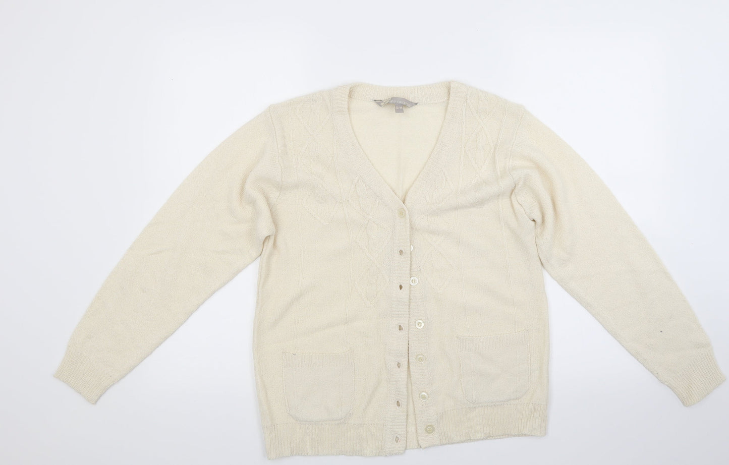 Akal Collection Womens White   Cardigan Jumper Size M