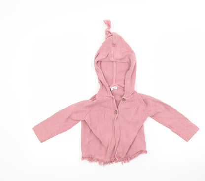 Next Girls Pink   Pullover Hoodie Size 2 Years