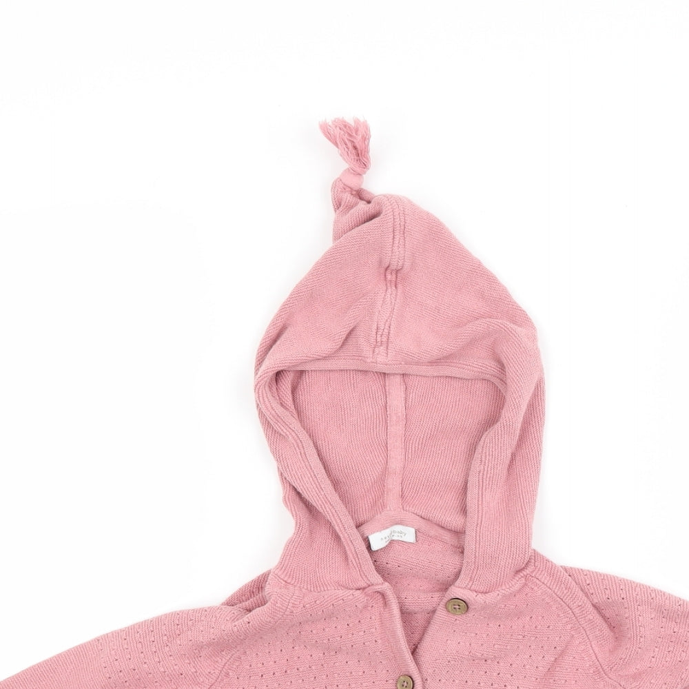 Next Girls Pink   Pullover Hoodie Size 2 Years