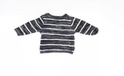 Primark Boys Blue Striped  Pullover Jumper Size 6-9 Months