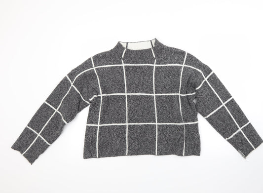Atmosphere Womens Grey Check  Pullover Jumper Size L