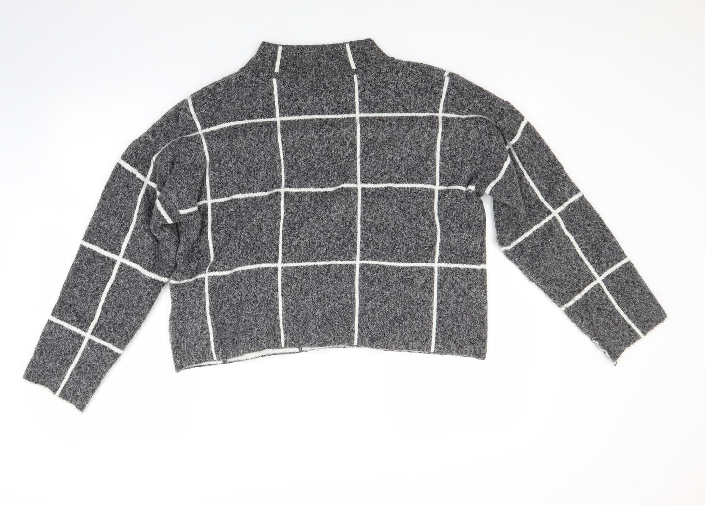 Atmosphere Womens Grey Check  Pullover Jumper Size L