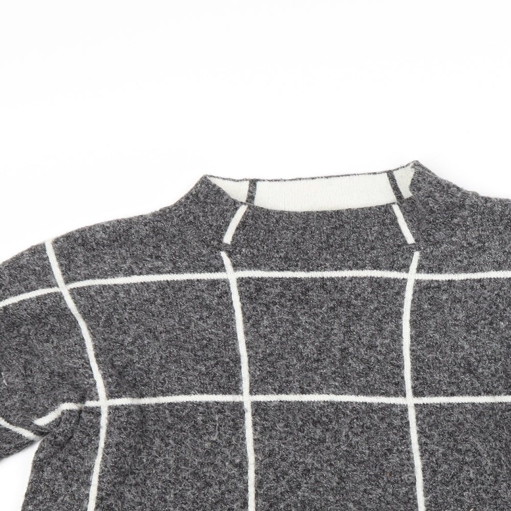 Atmosphere Womens Grey Check  Pullover Jumper Size L