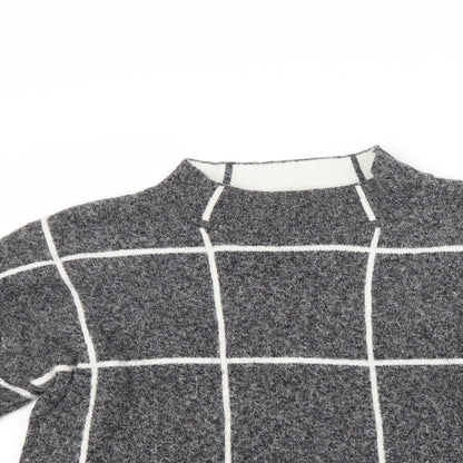 Atmosphere Womens Grey Check  Pullover Jumper Size L