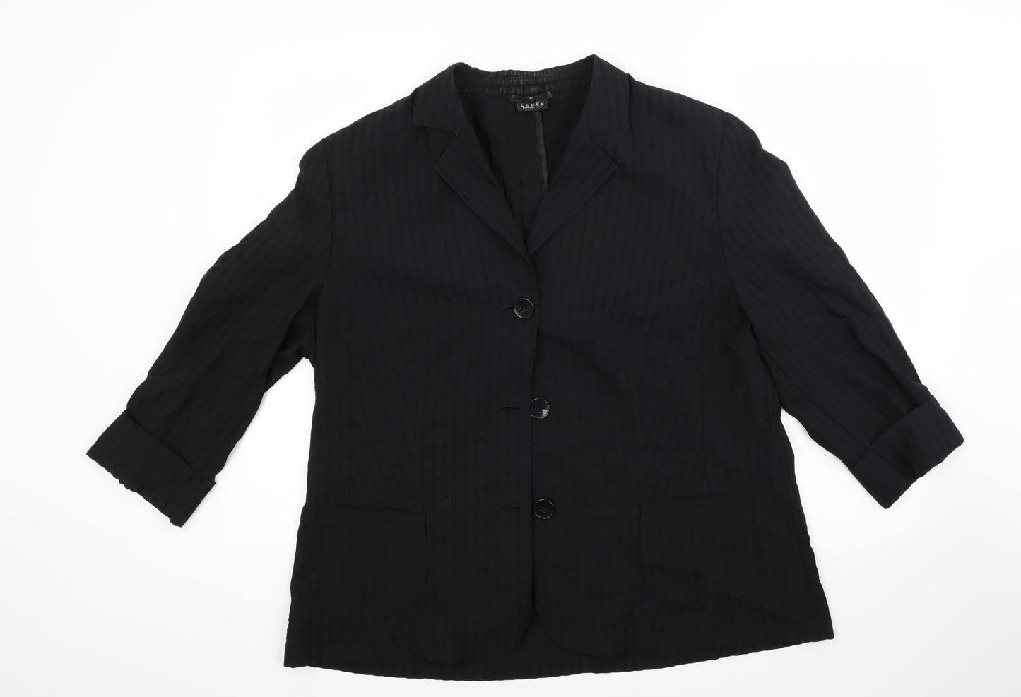 Lebek Womens Black   Jacket Blazer Size 18