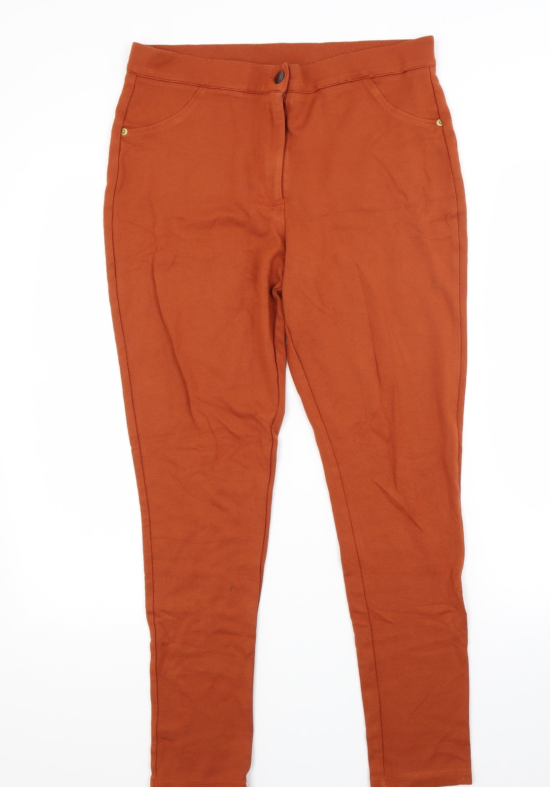 F&F Womens Brown  Jersey Jegging Jeans Size 12 L27 in