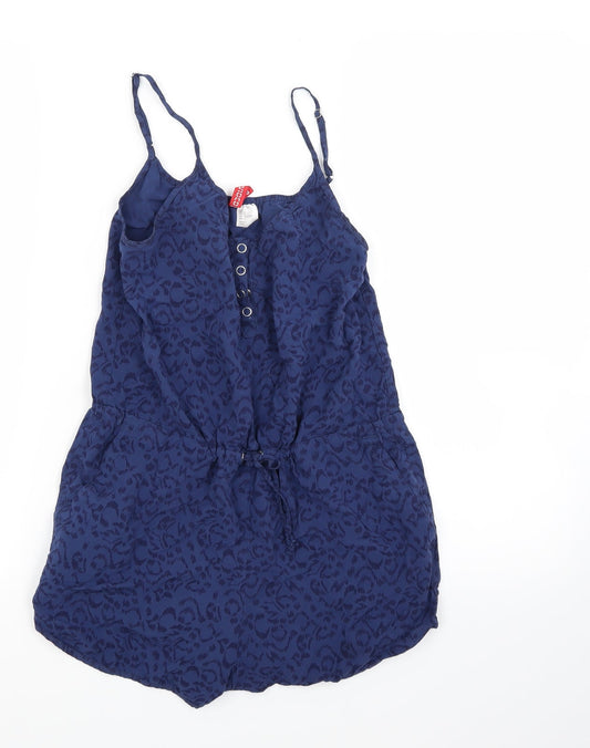 Divided Womens Blue Animal Print  Shorts One-Piece Size 8