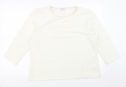 Womens UK Size XL Klass White Basic T-Shirt