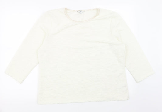 Womens UK Size XL Klass White Basic T-Shirt