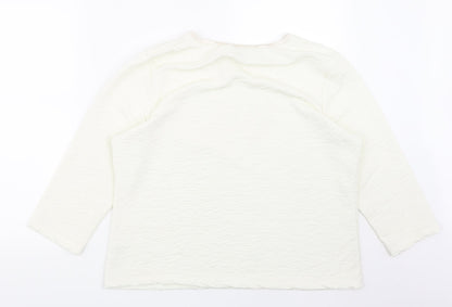 Womens UK Size XL Klass White Basic T-Shirt