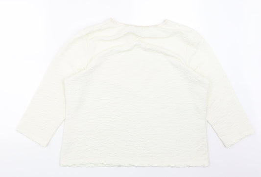 Womens UK Size XL Klass White Basic T-Shirt