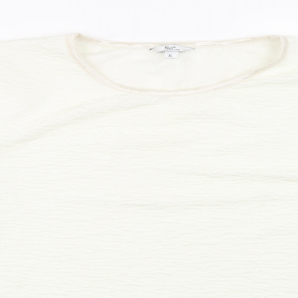 Womens UK Size XL Klass White Basic T-Shirt