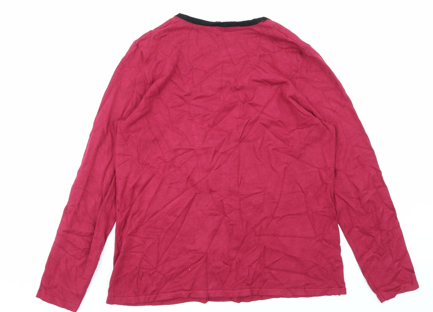 Womens UK Size 14 Love knitwear Pink Basic T-Shirt
