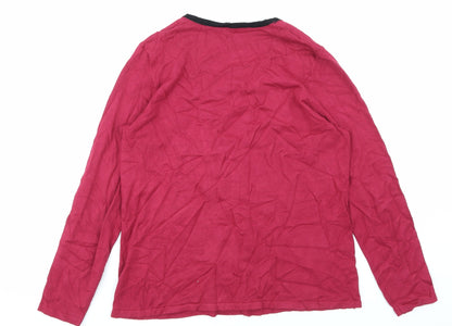 Womens UK Size 14 Love knitwear Pink Basic T-Shirt