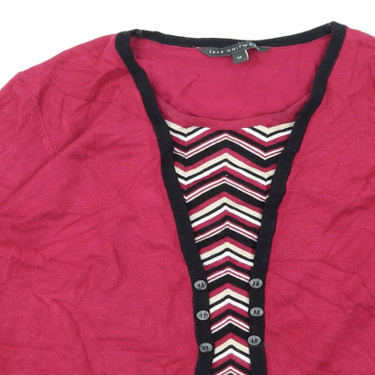 Womens UK Size 14 Love knitwear Pink Basic T-Shirt