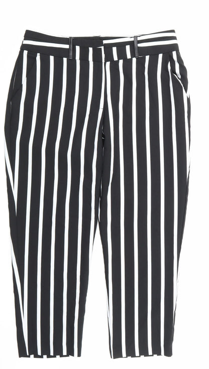 Womens UK Size 12 Peacocks Slim Fit  Black Trousers