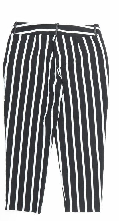Womens UK Size 12 Peacocks Slim Fit  Black Trousers