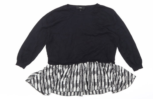 Womens UK Size 12 NEXT Black Basic T-Shirt